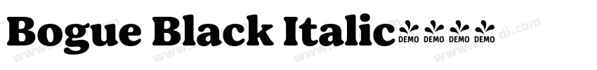 Bogue Black Italic字体转换